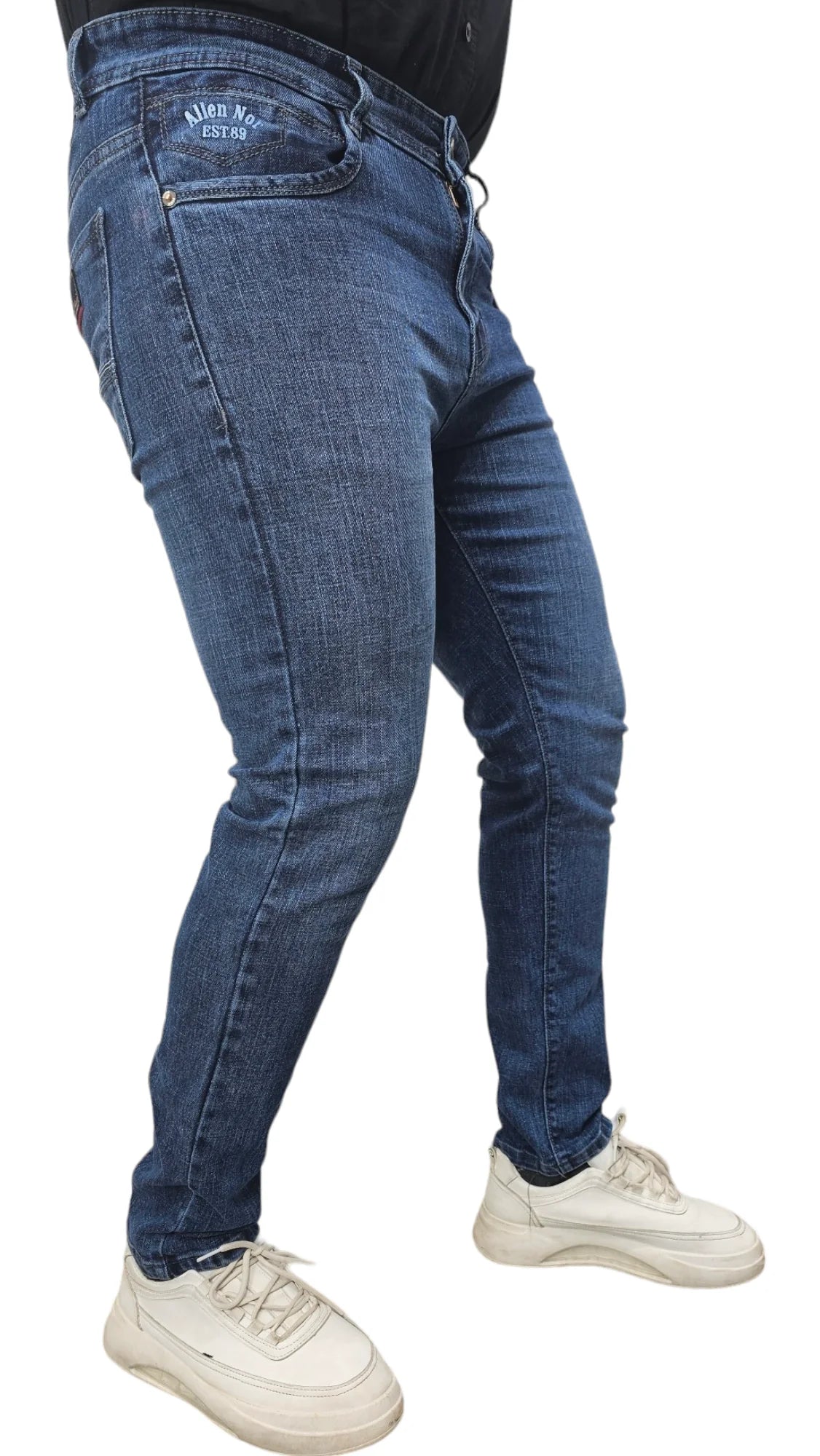 side angle slim fit jeans