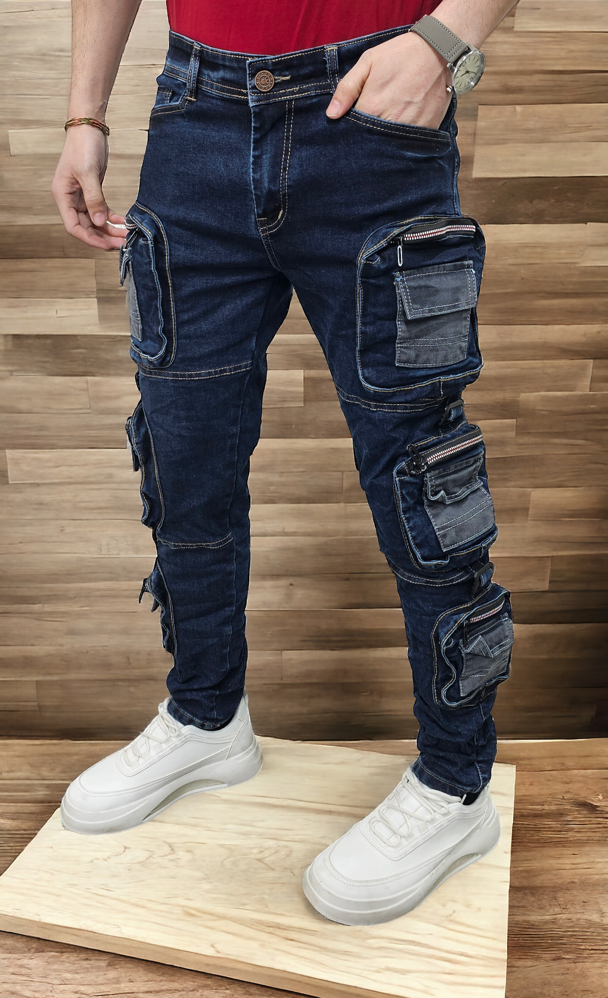 Manfinity Hypemode Men Flap Pocket Side Cargo Jeans | SHEIN USA