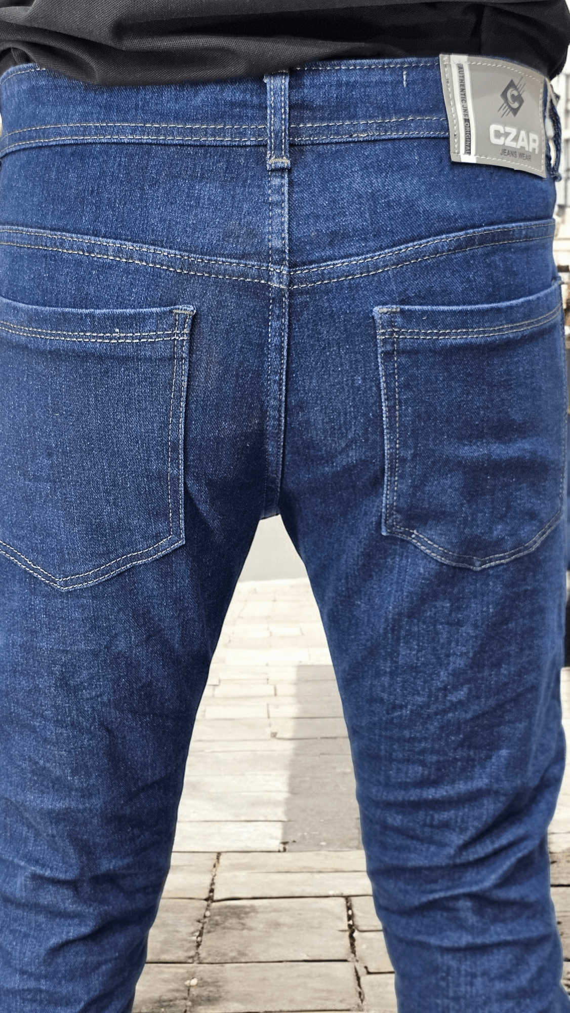 Slim Fit Six Pocket Jeans.