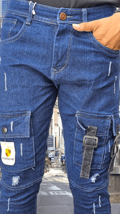 Slim Fit Six Pocket Jeans.