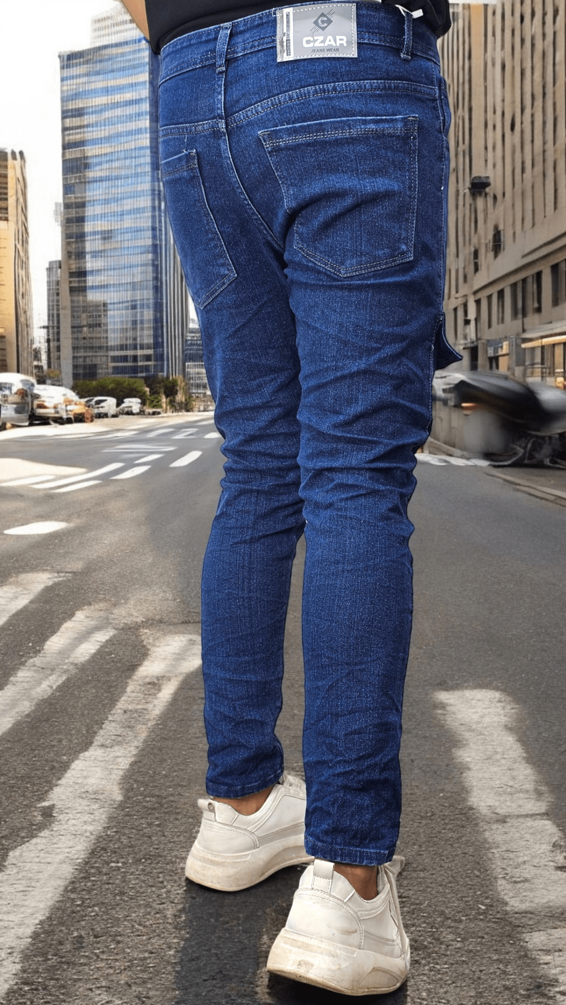 Slim Fit Six Pocket Jeans.