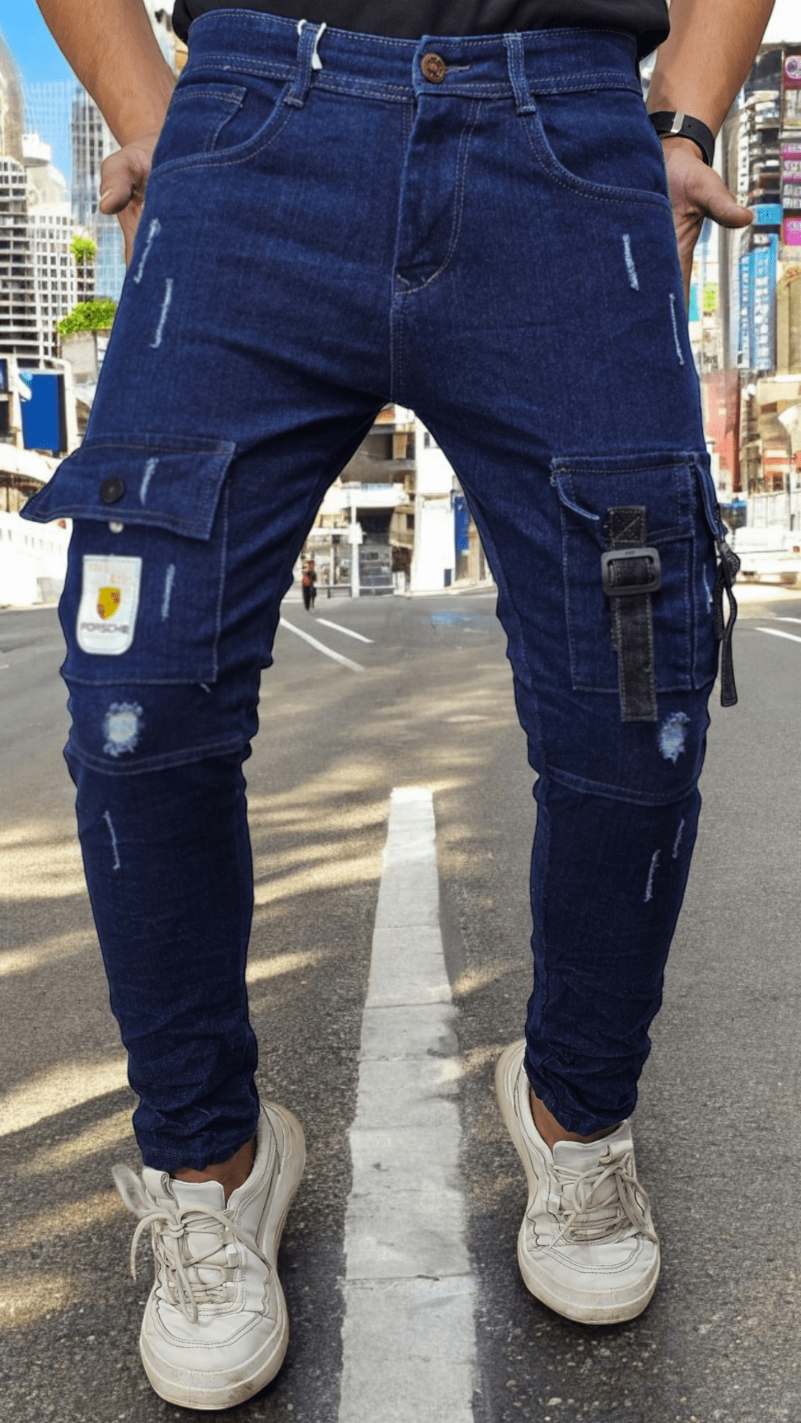 Slim Fit Six Pocket Jeans.