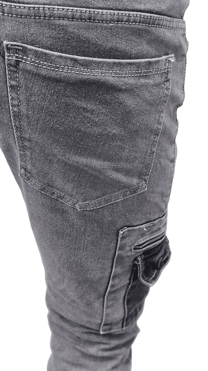 six pocket slim fit jeans.